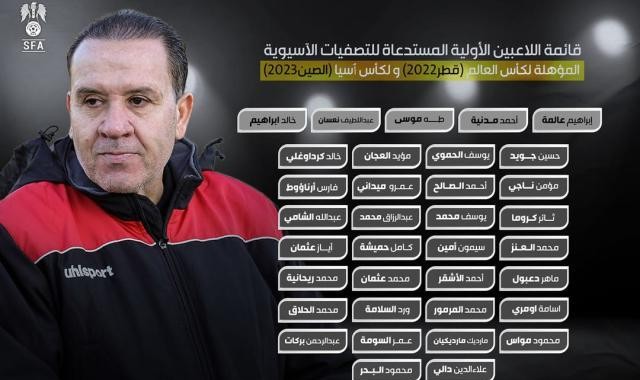 世界杯手机观看-叙利亚点兵35人5.16开启集训 仍无前亚洲足球先生